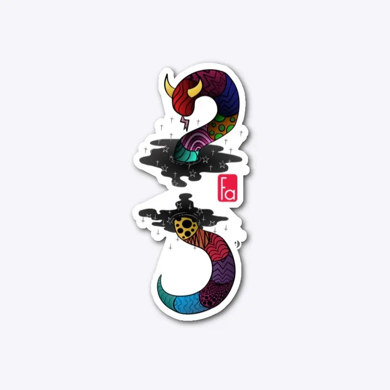 Galactic worm sticker