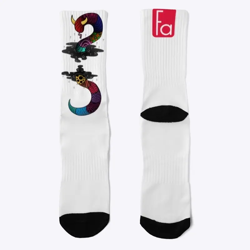 Galactic devil worm socks